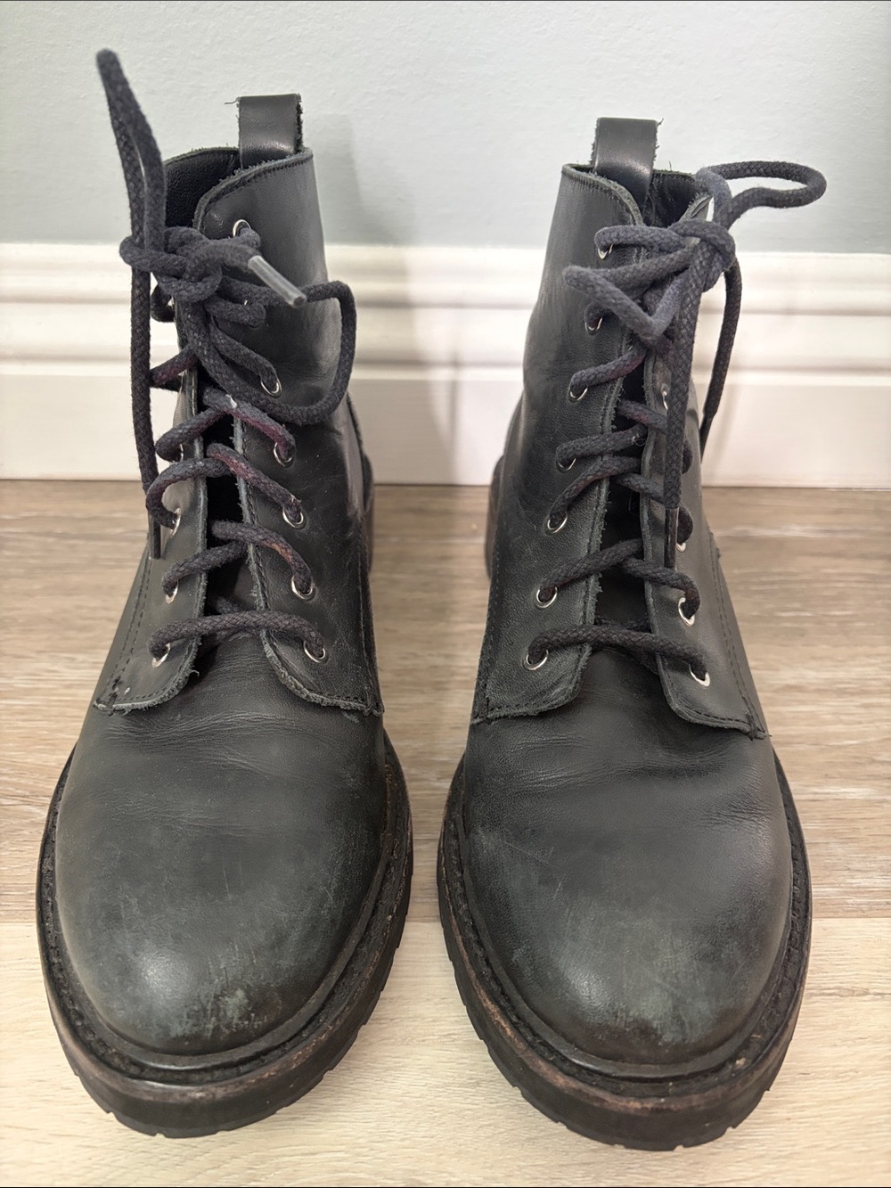Rag &Bone Cannon Leather Combat Ankle Boots